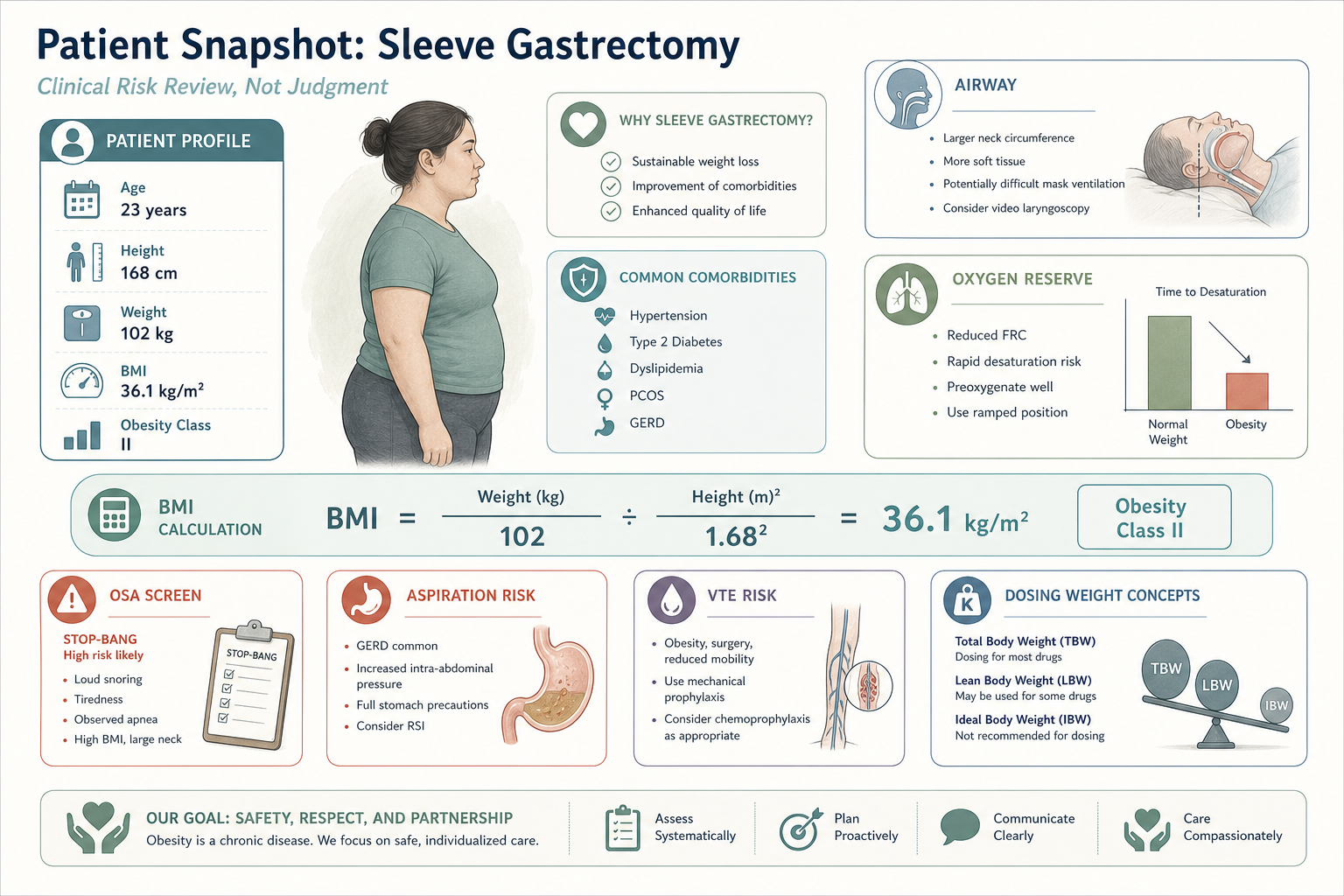 Patient snapshot and BMI calculation