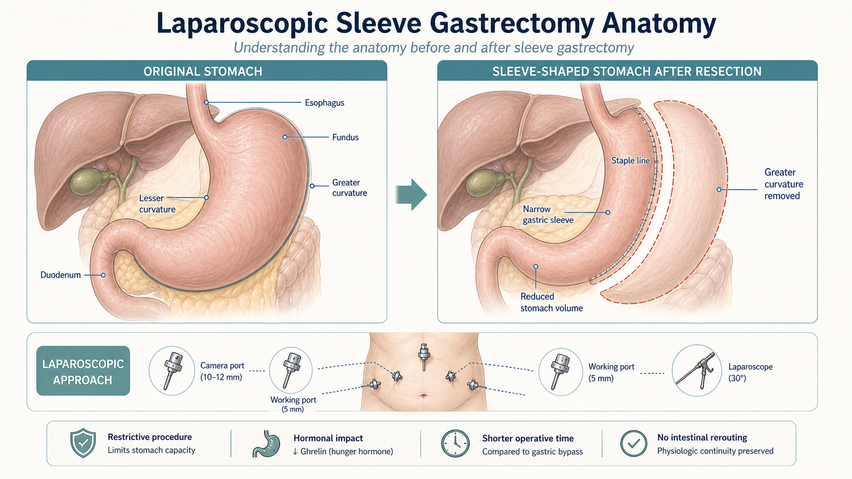 Laparoscopic sleeve gastrectomy anatomy