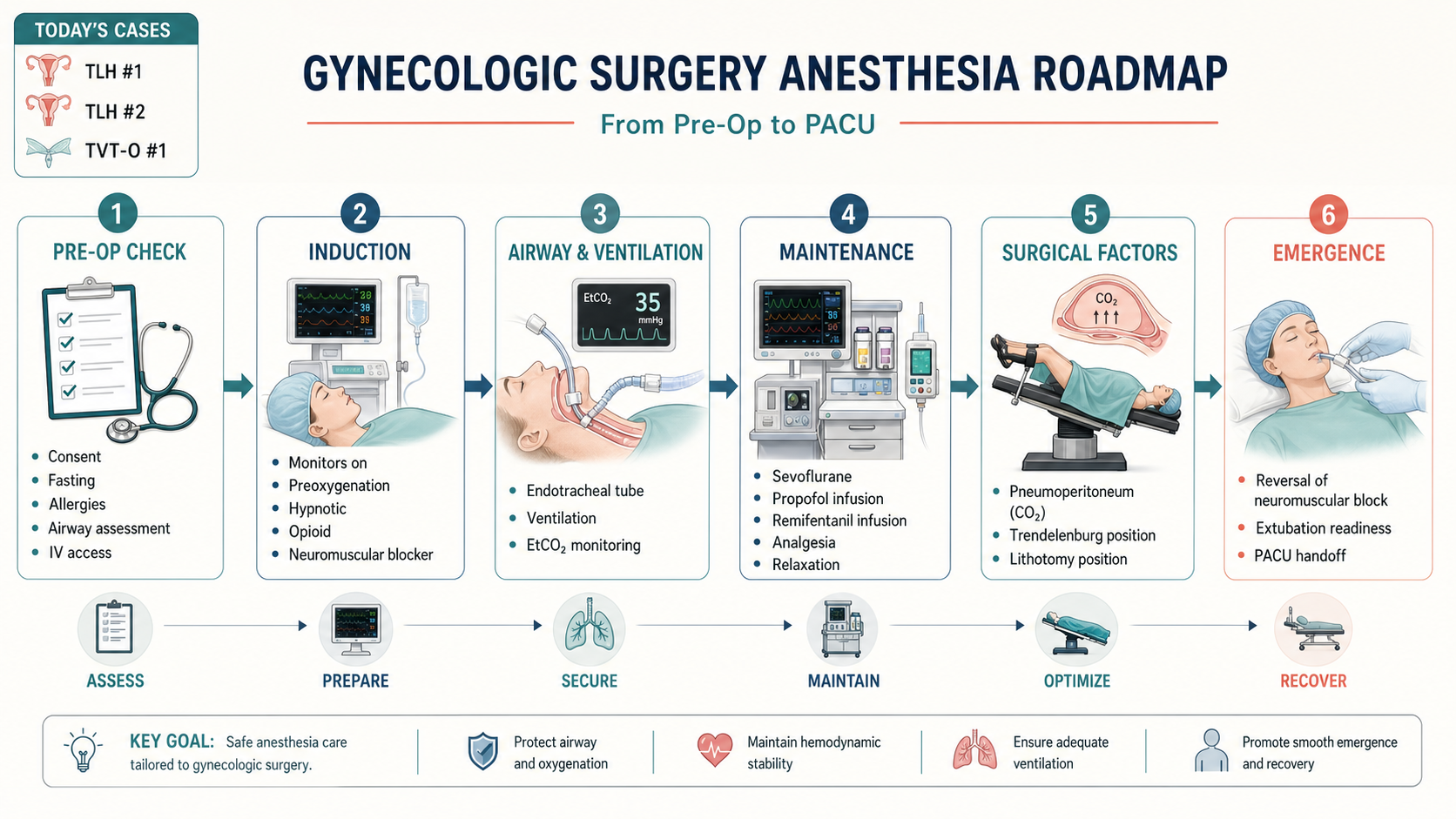 Gynecologic surgery anesthesia roadmap