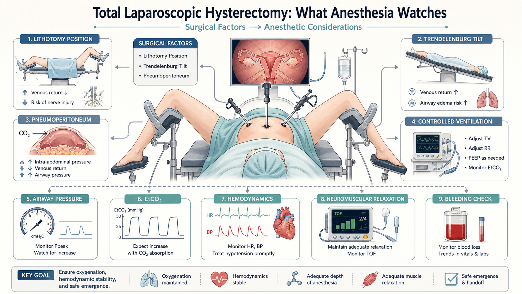 Anesthesia focus in total laparoscopic hysterectomy