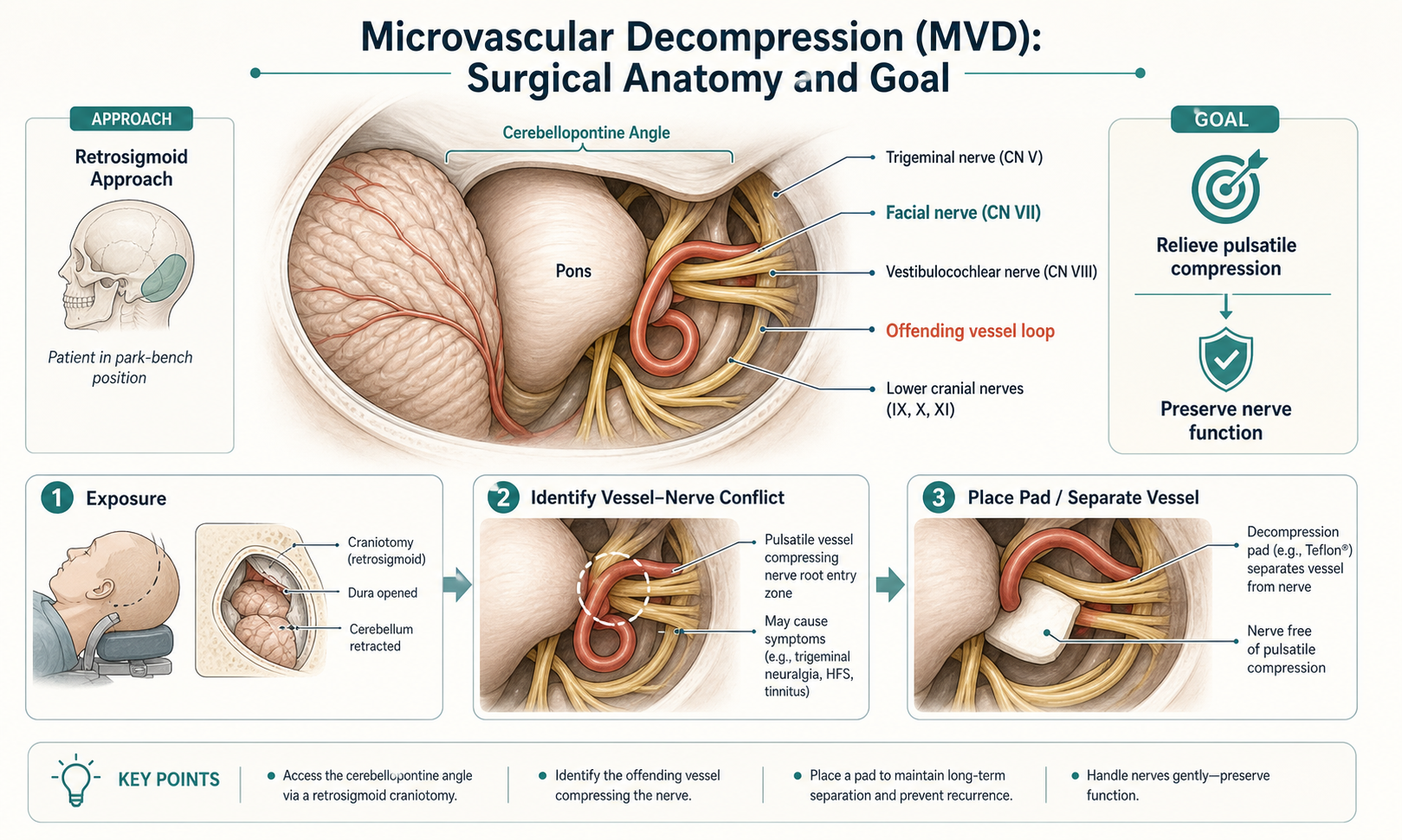 MVD surgical anatomy and goal