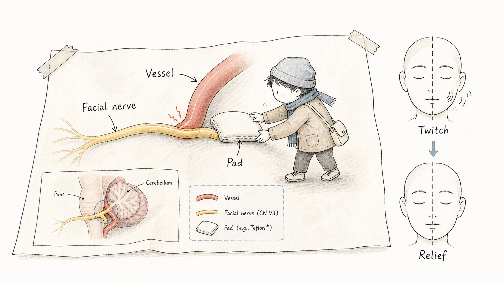 Hand-drawn vessel nerve separation