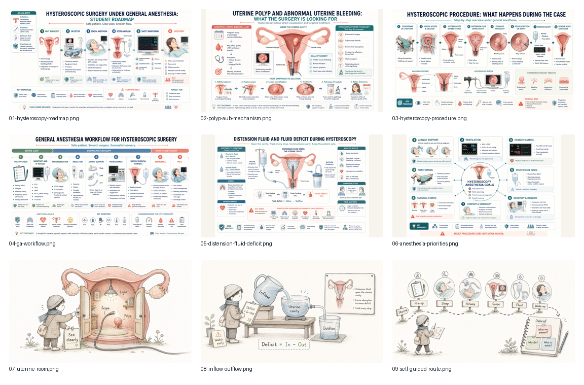 Hysteroscopic surgery anesthesia figure overview