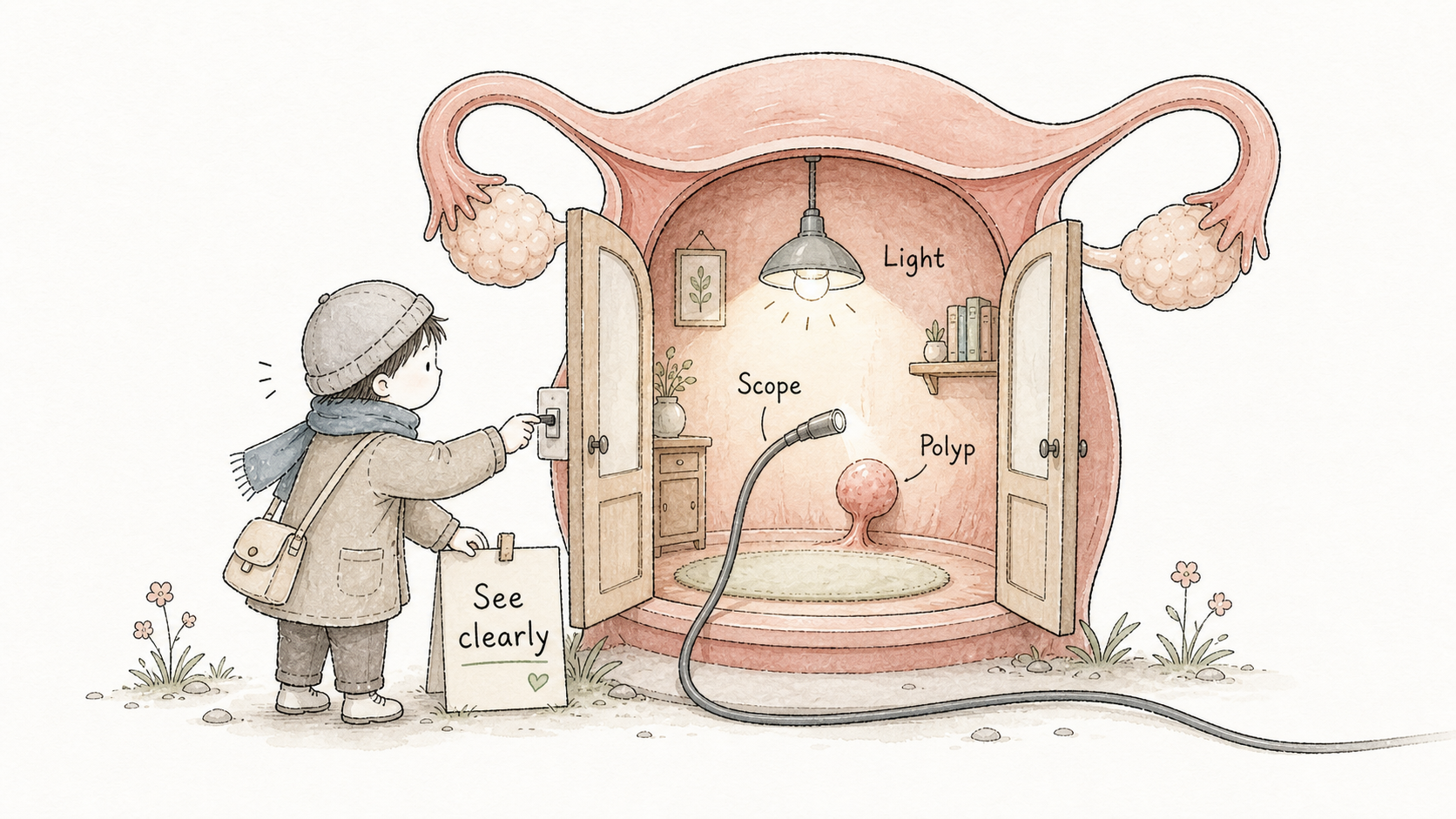 Hand-drawn uterine room metaphor