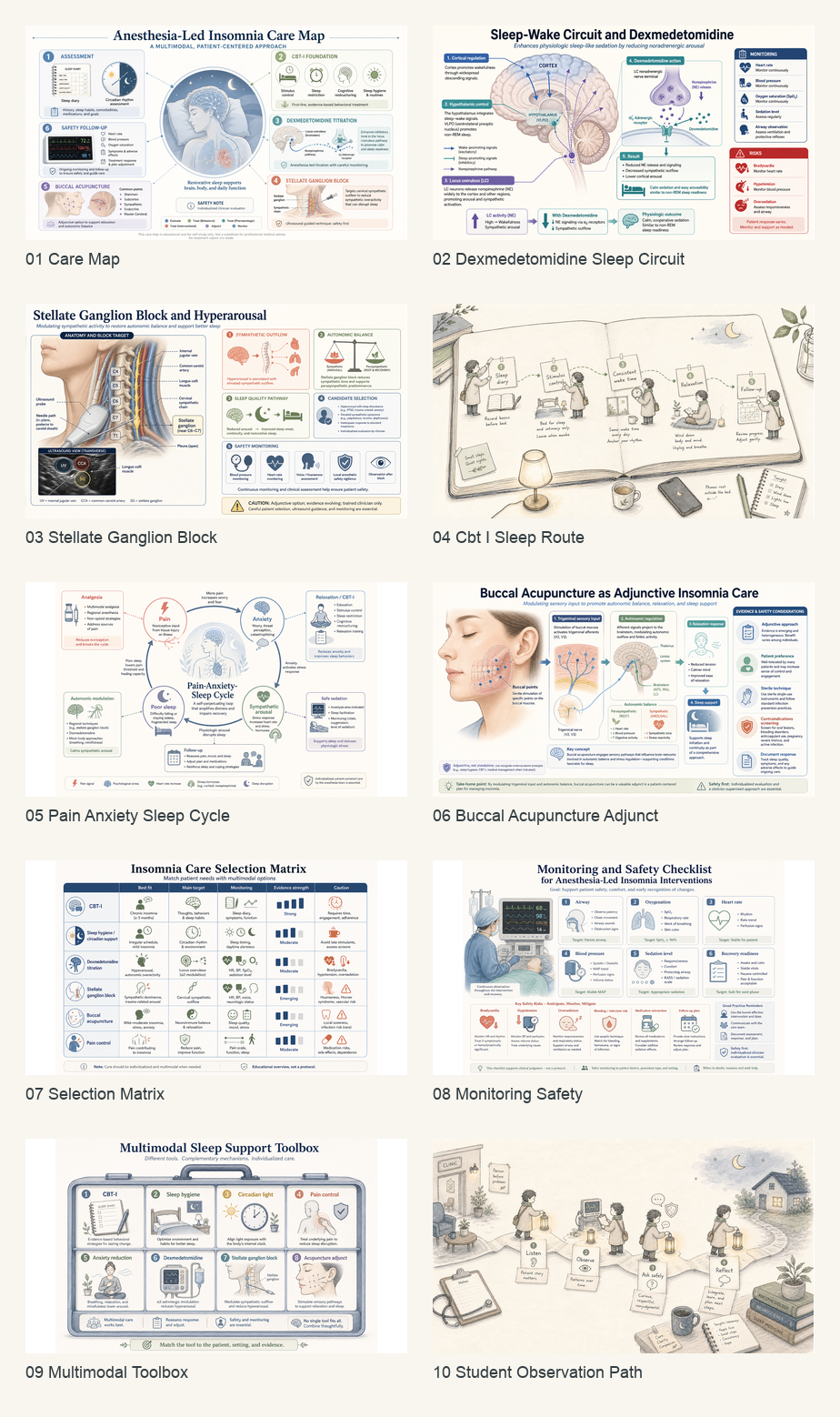 Anesthesia-led insomnia care figure overview