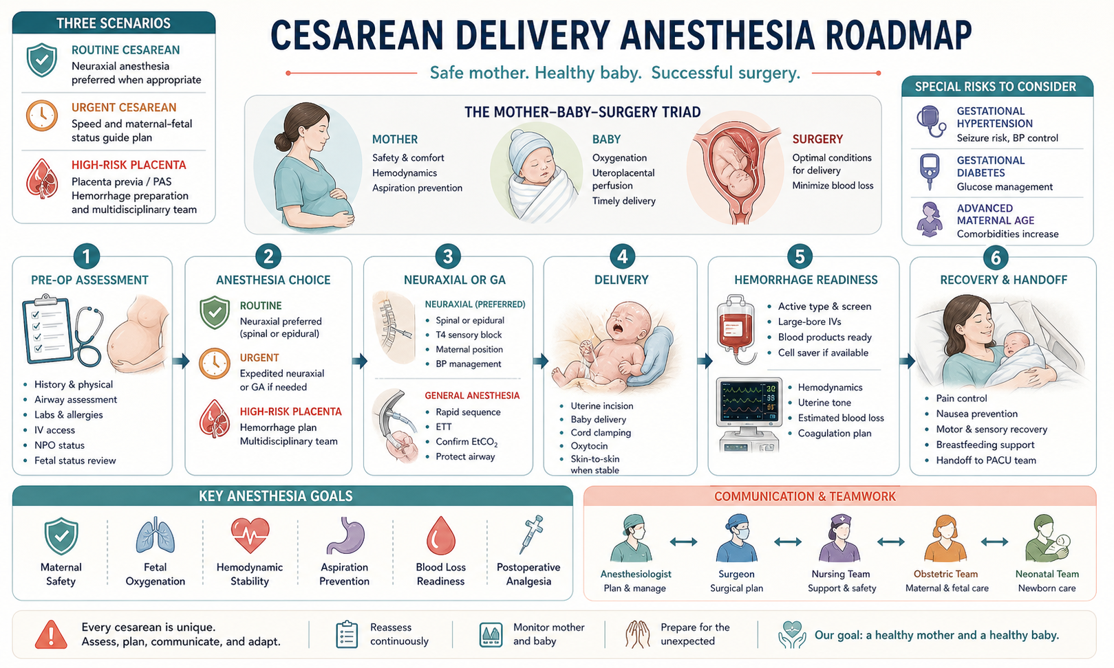 Cesarean anesthesia roadmap