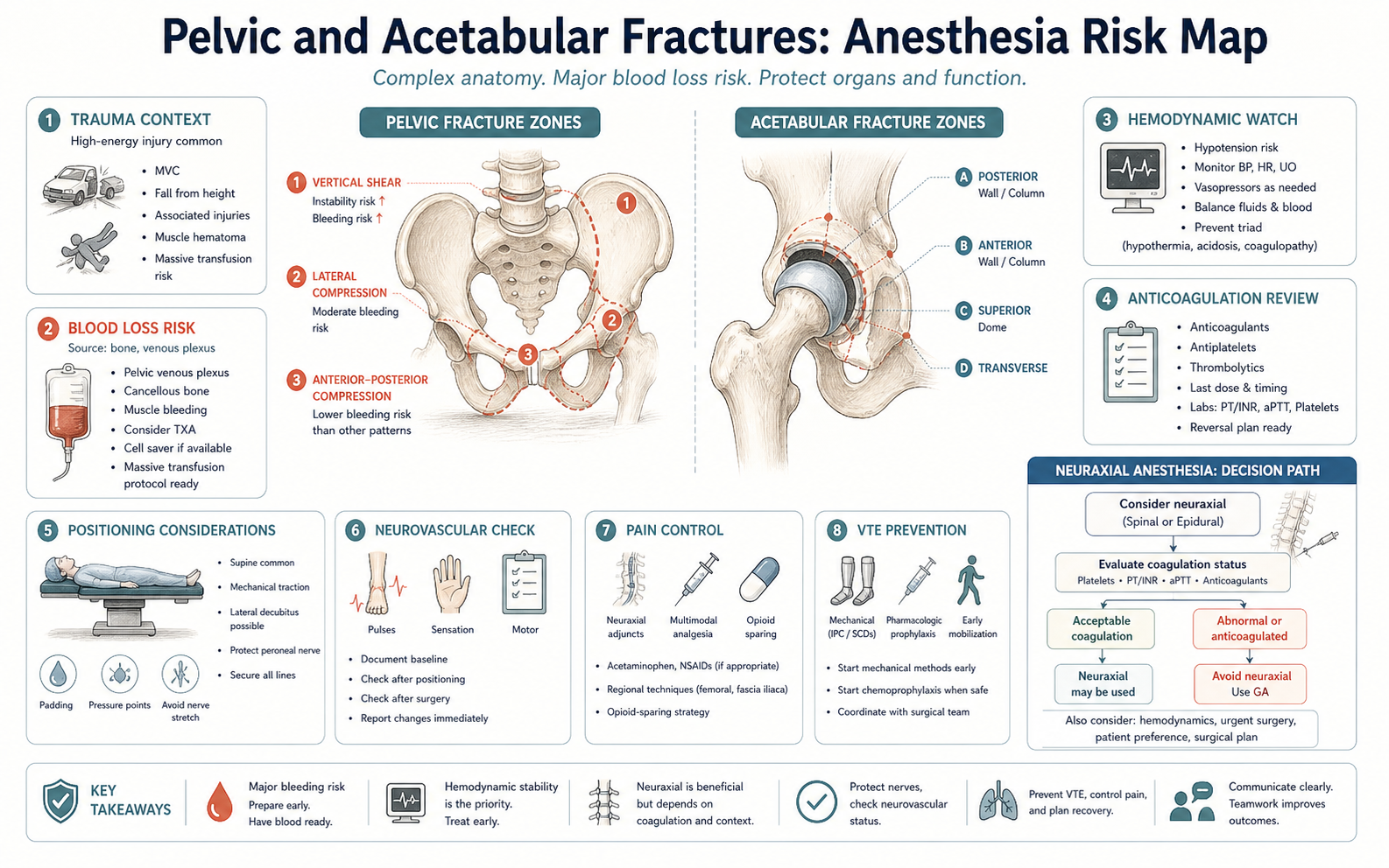 Pelvic and acetabular fracture anesthesia risk map