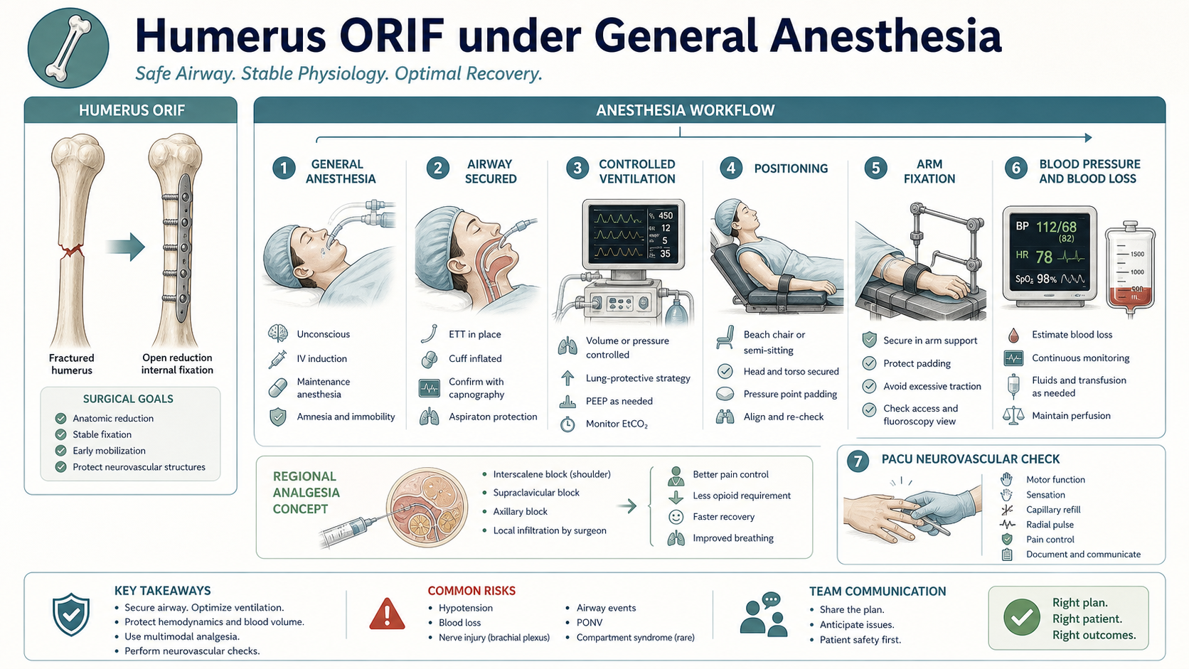 Humerus ORIF under general anesthesia