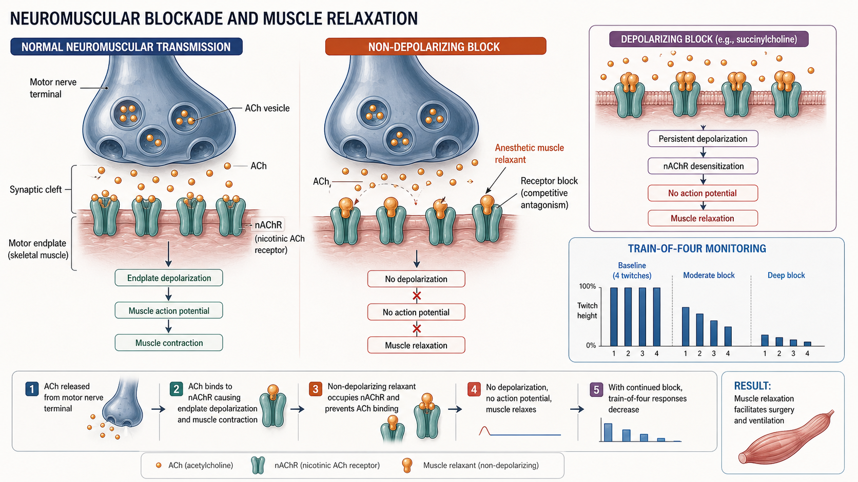 Neuromuscular blockade mechanism